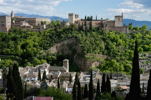 Dpi12300437large Skyline Of Alhambra - Alhambra Granada Andalucia Spain Poster Print By Charles Bowman, 38 X 24 - Large