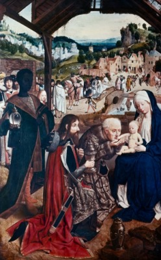 UPC 714224000011 product image for Adoration of Magi by Geertgen Tot Sint Jans Ca.1465-Ca.1495 Poster Print - 18 x  | upcitemdb.com