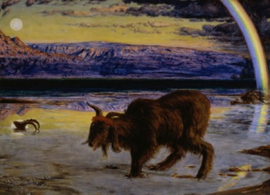 SAL900862 The Scapegoat William Holman Hunt 1827-1910 English Manchester City Art Gallery England Poster Print – 18 x 24 in.