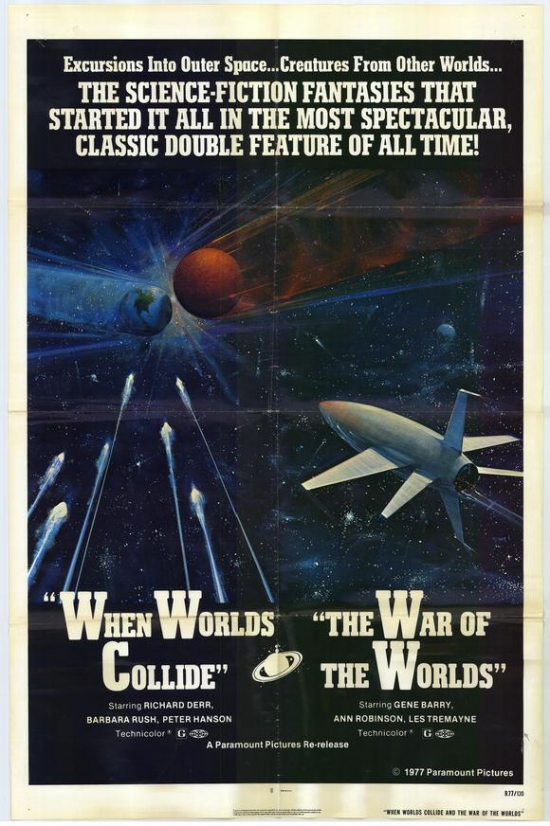 Movih2722 When Worlds Collide & War Of The Worlds Combo Movie Poster - 27 X 40 In.