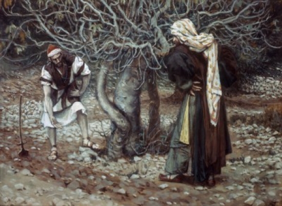 Sal9999982 The Vine Dresser & The Fig Tree James Tissot 1836-1902 French Poster Print - 18 X 24 In.