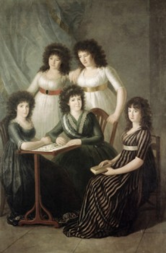 6th Contessa Of Motijo & Her Four Daughters Franciso Goya Y Lucientes 1746-1828 Spanish Collection Of The Duke Of Berwick & Alba Madrid Poster Print