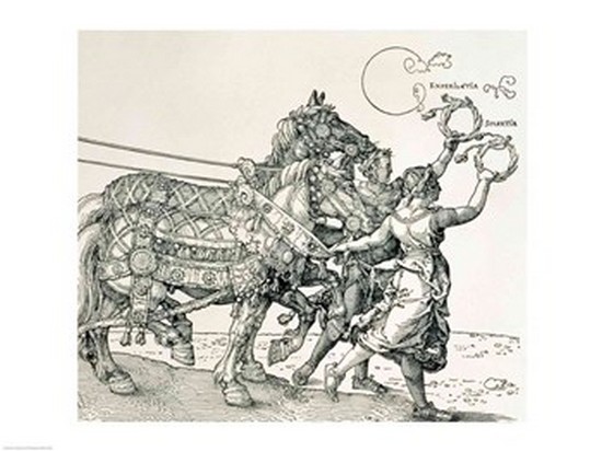 Balxam77586 Triumphal Chariot Of Emperor Maximilian I Of Germany Detail Of The Horse Teams Poster Print By Albrecht Durer - 24 X 18 In.