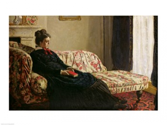 Meditation Or Madame Monet on The Sofa C.1871 Poster Print by Claude Monet - 24 x 18 in.