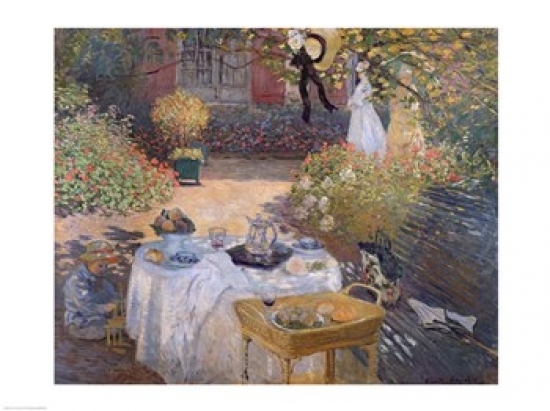 The Luncheon - Monet's Garden at Argenteuil C.1873 Poster Print by Claude Monet - 36 x 24 in. - Large