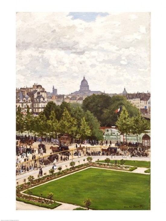 Balalm289711 Garden Of The Princess Louvre 1867 Poster Print By Claude Monet - 18 X 24 In.