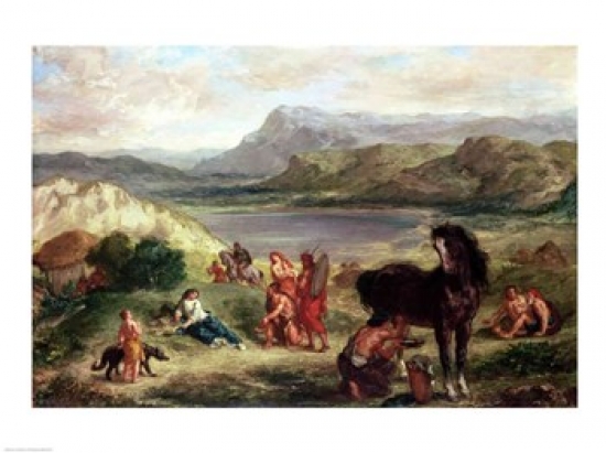 Balbal10285 Ovid Among The Scythians 1859 Poster Print By Eugene Delacroix - 24 X 18 In.