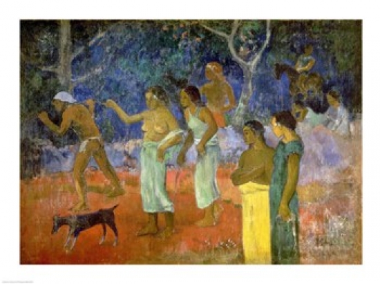 Balbal106355 Scene From Tahitian Life 1896 Poster Print By Paul Gauguin - 24 X 18 In.