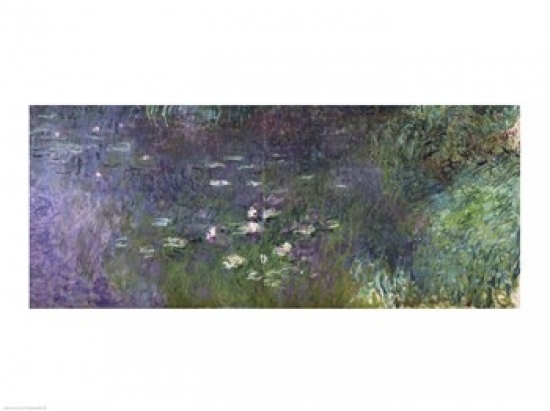 BALXIR71326LARGE Waterlilies - Morning 1914-18 Right Section Poster Print by Claude Monet - 36 x 24 in. - Large
