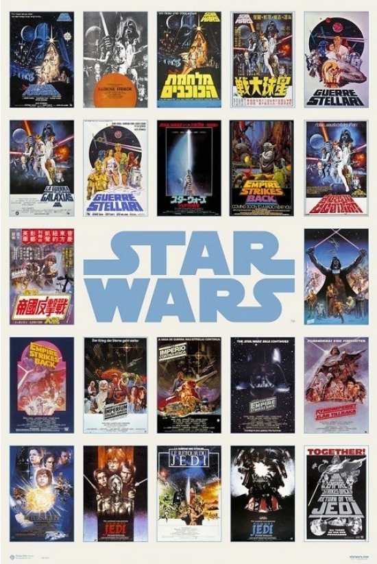 Xpe160374 Star Wars Worldwide One Sheet Compilation Poster Print, 24 X 36