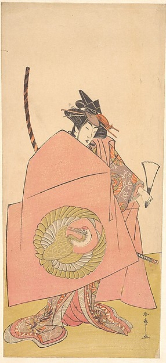 An Unidentified Actor In The Onna, Woman Shibaraku, Wait-a-moment Act Poster Print By Katsukawa Shunsho, Japanese 1726 1792, 18 X 24