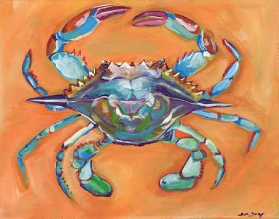Pdxae1001large Blue Crab Poster Print By Anne Seay, 24 X 30 - Large