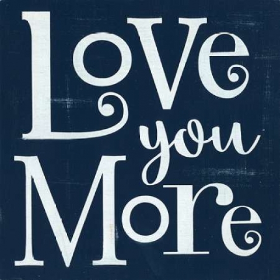 Pdxag1123small Love You More - Navy Poster Print By Alli Rogosich, 12 X 12 - Small