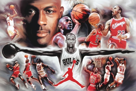 Xpsgp0144 Michael Jordan Collage Poster Print, 24 X 36