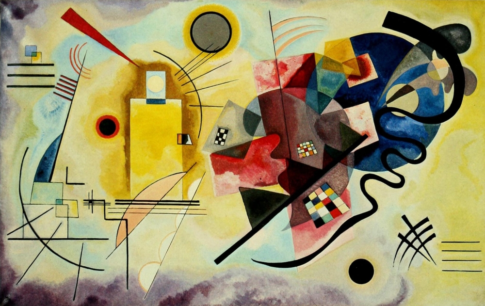 Pphpdp88040large Yellow-red-blue 1925 Poster Print By Wassily Kandinsky, 24 X 36 - Large