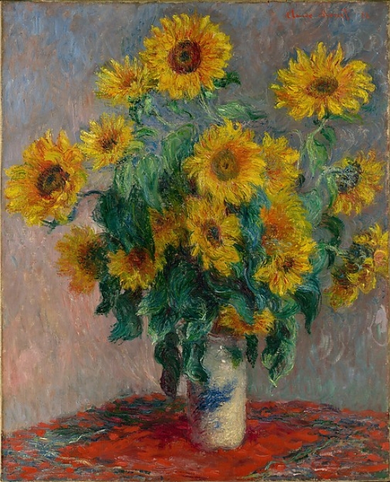 Met437112 Bouquet Of Sunflowers Poster Print By Claude Monet, 18 X 24