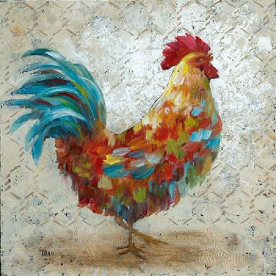 Galaxy Of Graphics Pdx14920small Fancy Rooster I Poster Print By Nan, 12 X 12 - Small