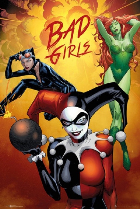 Xpe160550 Dc Comics Bad Girls Harley Quinn Bomb Poster Print By, 22 X 34