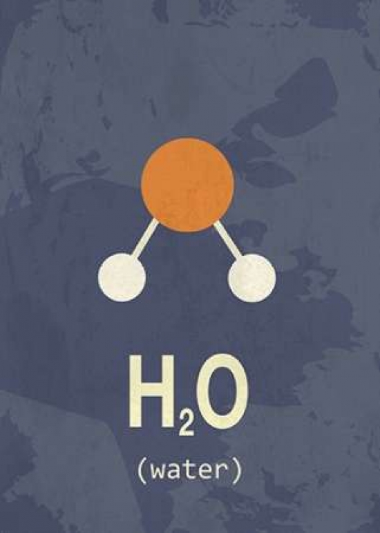 Pdxin318939large Molecule Water Poster Print By Typelike, 20 X 28 - Large