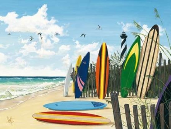 Pdxw675dsmall Surf Boards Poster Print By Scott Westmoreland, 9 X 12 - Small