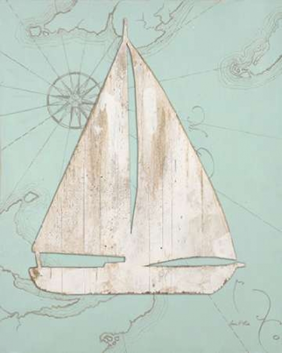 Coastal Sailboat Poster Print By Arnie Fisk, 8 X 10 - Small