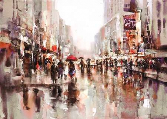 City Rain 2 Poster Print By Brent Heighton, 20 X 28 - Large