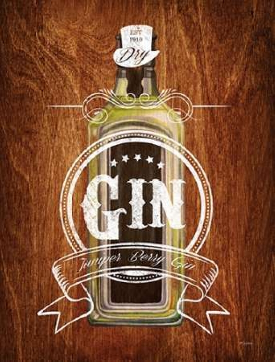Pdx911app1166small Gin Drinker Wood Sign Poster Print By Sam Appleman, 11 X 14 - Small