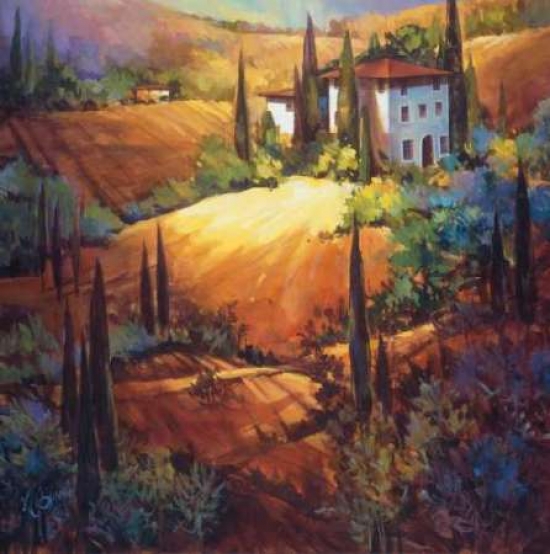 Pdx8342small Morning Light Tuscany Poster Print By Nancy Otoole, 12 X 12 - Small