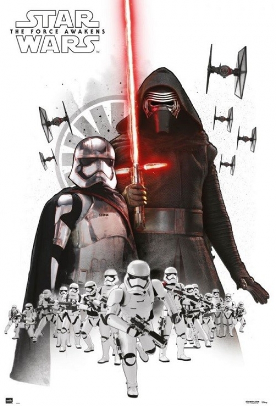 Xpe160369 Star Wars The Force Awakens Empire White Poster Print, 24 X 36
