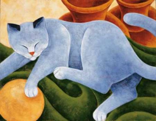 Pdxhkp201small Cats & Pots Poster Print By Kate Holmes, 11 X 14 - Small