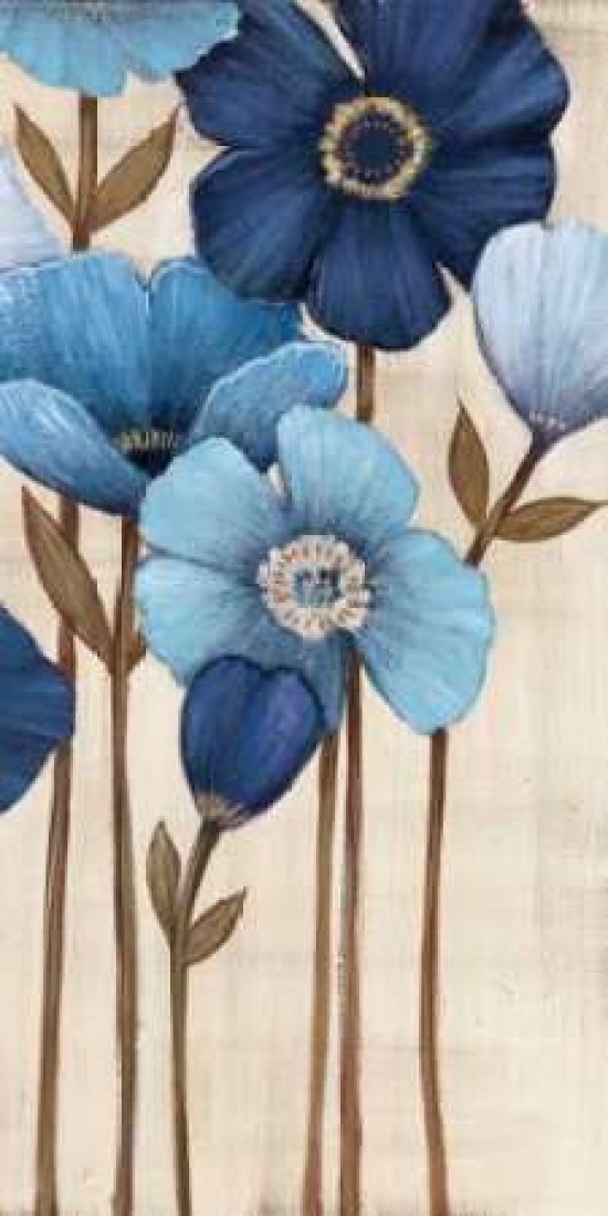 Pdxmpp132large Fleurs Bleues Ii Poster Print By Maja, 24 X 48 - Large