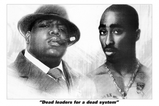 Xpstrg005 2 Pac & Biggy Dead Leaders Poster Print, 24 X 36