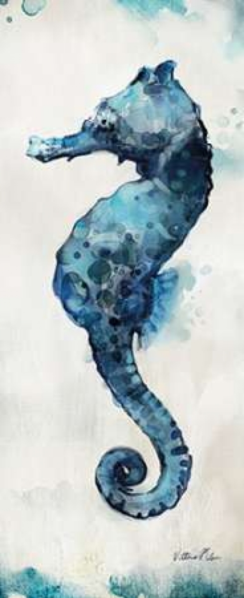 Pdxrb10186vmsmall Watercolor Seahorse Panel Ii Poster Print By Vittorio Milan, 10 X 20 - Small