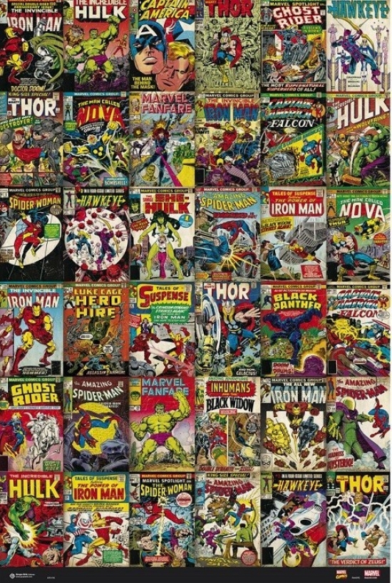 Xpe160365 Marvel Comic Book Covers Poster Print, 24 X 36