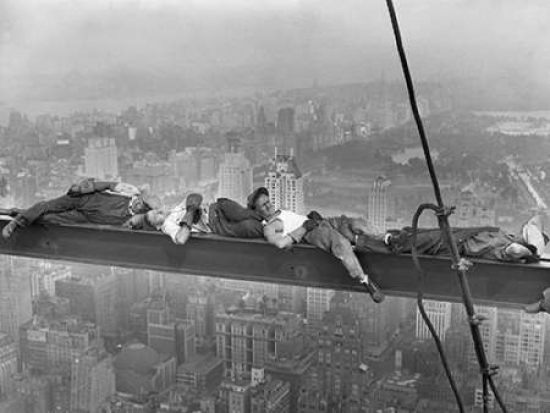 Construction Workers Resting On Steel Beam Above Manhattan 1932 Poster Print By Anonymous, 22 X 28 - Large