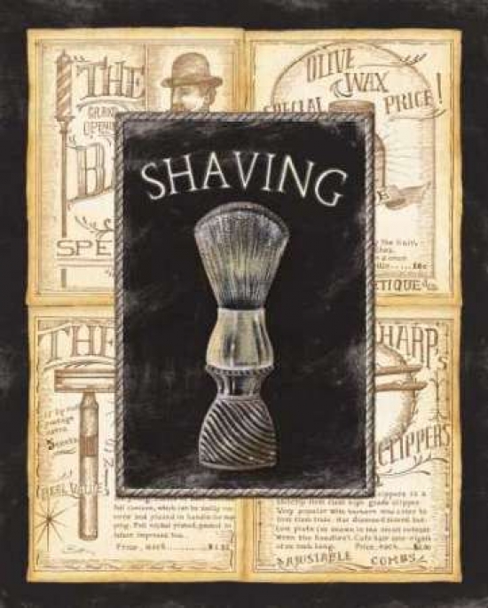 Pdxaud084small Grooming Shaving Poster Print By Charlene Audrey, 11 X 14 - Small