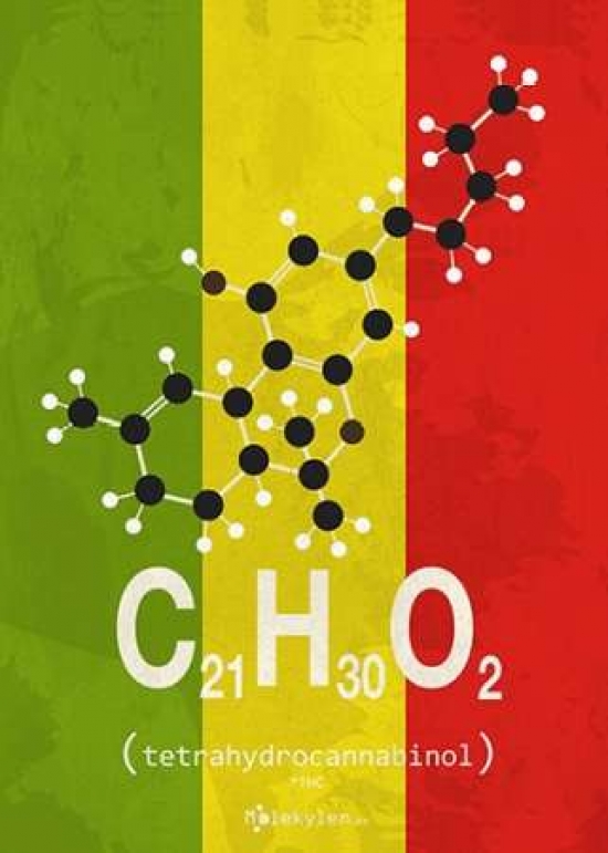 Pdxin3189315small Molecule Thc Poster Print By Typelike, 10 X 14 - Small