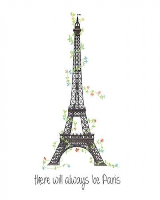 Pdxw710dsmall There Will Always Be Paris Poster Print By Jan Weiss, 8 X 10 - Small