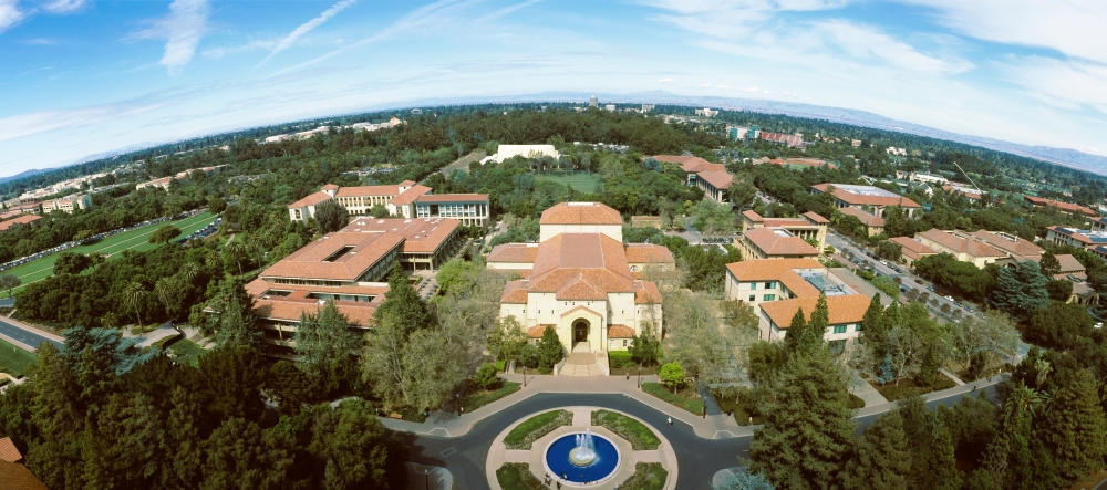 Aerial View Of Stanford University Stanford California Usa Poster Print, 36 X 12