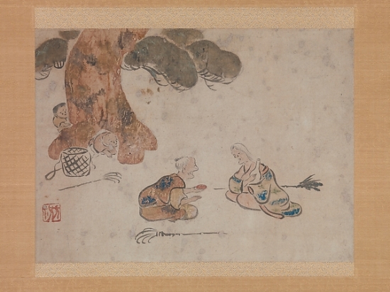 Met48984 Old Man & Woman Poster Print By Attributed To Ogata Korin, Japanese 1658 1716, 18 X 24