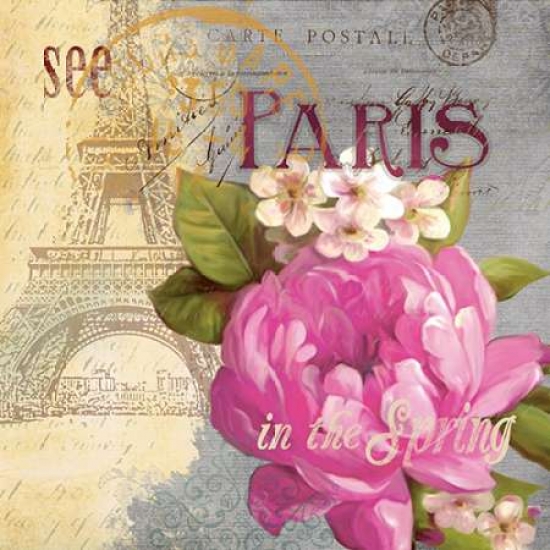 Galaxy Of Graphics Pdx15363large Paris In The Spring I Poster Print By Carol Robinson, 24 X 24 - Large