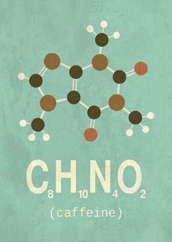 Pdxin318931small Molecule Caffeine Poster Print By Typelike, 10 X 14 - Small