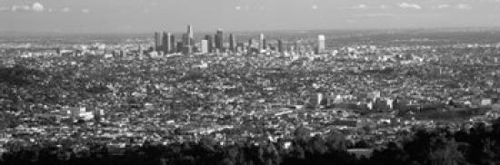 Ppi151994s Aerial View Of A Cityscape Los Angeles California Usa 2010 Poster Print, 18 X 6