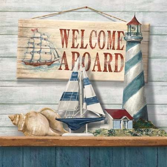 Galaxy Of Graphics Pdx14418small Welcome Aboard Poster Print By Conrad Knutsen, 12 X 12 - Small
