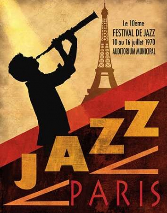 Galaxy Of Graphics Pdx20439small 1970 Jazz In Paris Poster Print By Conrad Knutsen, 11 X 14 - Small
