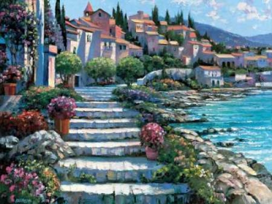 Pdxb2704dlarge Steps Of St. Tropez Poster Print By Howard Behrens, 18 X 24 - Large