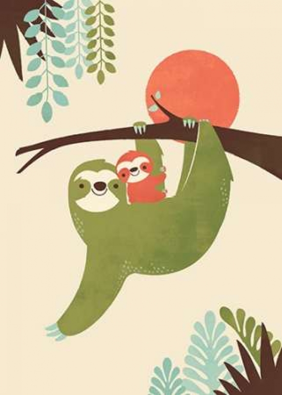 Pdxf632dlarge Mama Sloth Poster Print By Jay Fleck, 18 X 24 - Large
