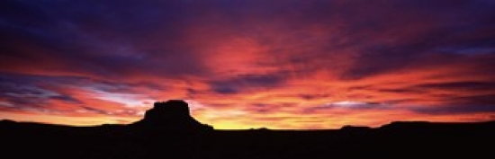 Ppi113027s Buttes At Sunset Chaco Culture National Historic Park New Mexico Usa Poster Print, 18 X 6