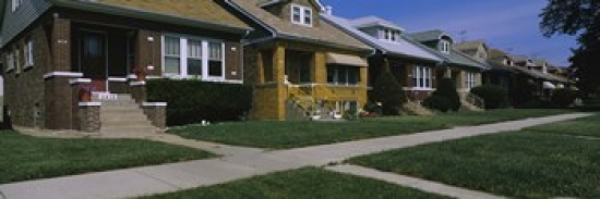 Ppi32353s Bungalows In A Row Berwyn Chicago Cook County Illinois Usa Poster Print, 18 X 6