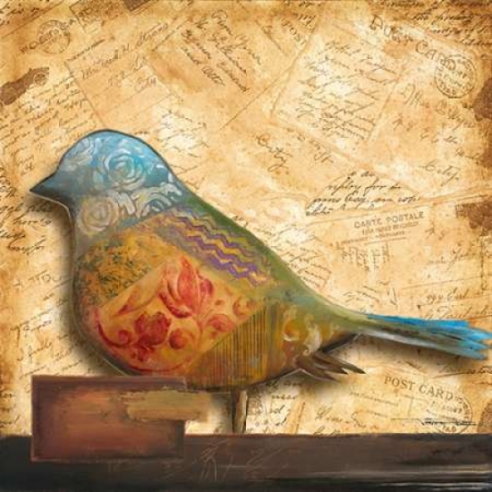 Pdx8956small Bird Of Collage I Poster Print By Patricia Pinto, 12 X 12 - Small